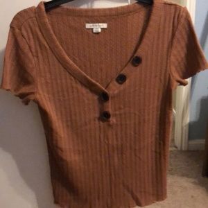 Brown top. Size medium